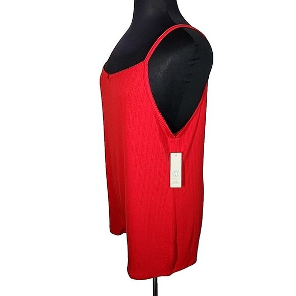 NOBO Red Lightweight Soft Pointelle Knit Sleep Romper Plus Size 2X - Picture 6 of 9